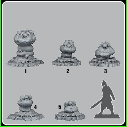 3D Printed Fantastic Plants and Rocks Ancient Cannibal Stones 28mm - 32mm D&D Wargaming