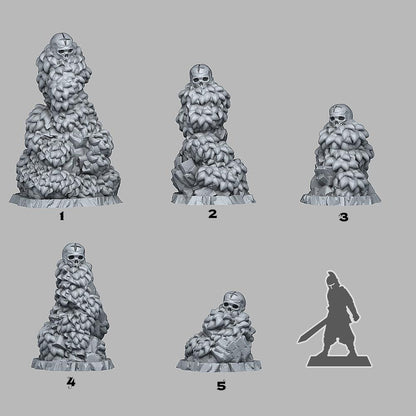 3D Printed Fantastic Plants and Rocks Ancient Crusader Tombs 28mm - 32mm D&D Wargaming