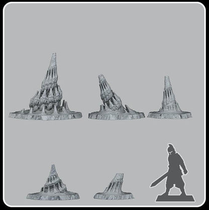 3D Printed Fantastic Plants and Rocks Burried Elder Things Dwellings 28mm - 32mm D&D Wargaming
