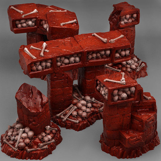 3D Printed Fantastic Plants and Rocks Catacomb Modular Bridges 28mm - 32mm D&D Wargaming
