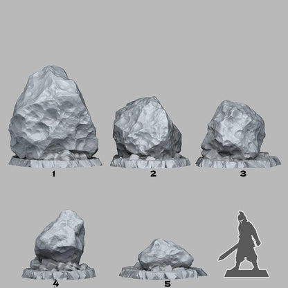 3D Printed Fantastic Plants and Rocks Crashed Asteroids 28mm - 32mm D&D Wargaming