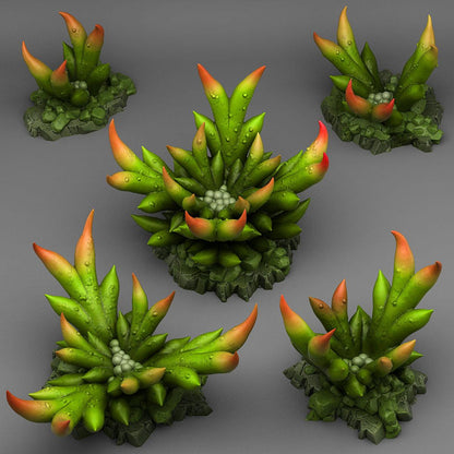 3D Printed Fantastic Plants and Rocks Creepy Bromeliad 28mm - 32mm D&D Wargaming