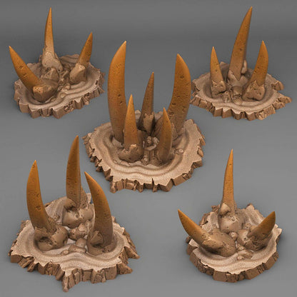 3D Printed Fantastic Plants and Rocks DESERT ORC STONES 28mm - 32mm D&D Wargaming