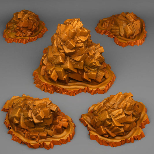 3D Printed Fantastic Plants and Rocks Dangerous Desert Stones 28mm - 32mm D&D Wargaming