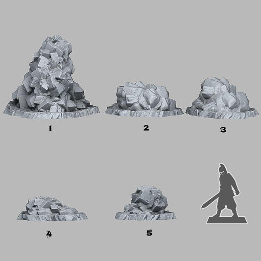3D Printed Fantastic Plants and Rocks Dangerous Desert Stones 28mm - 32mm D&D Wargaming