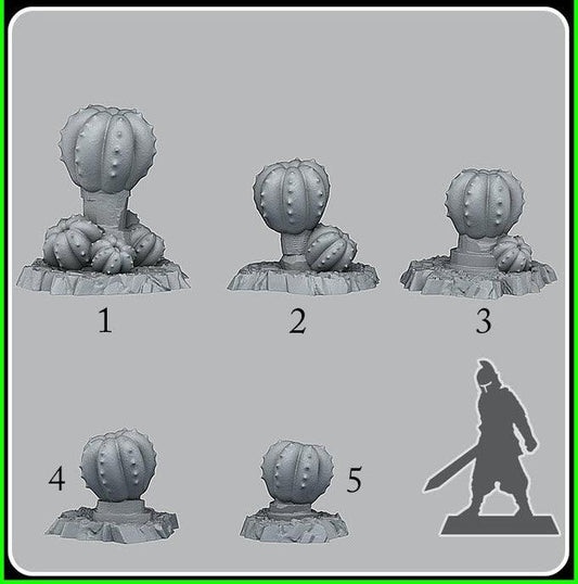 3D Printed Fantastic Plants and Rocks Demonic Pumpkins 28mm - 32mm D&D Wargaming