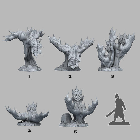 3D Printed Fantastic Plants and Rocks Dragontongue Mancatcher 28mm - 32mm D&D Wargaming