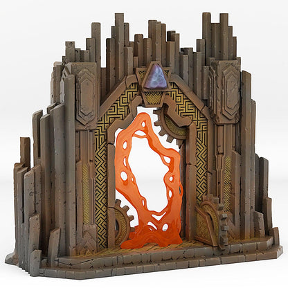 3D Printed Fantastic Plants and Rocks Dwarf Mine Portal With Its Lava Effect 28mm - 32mm D&D Wargaming