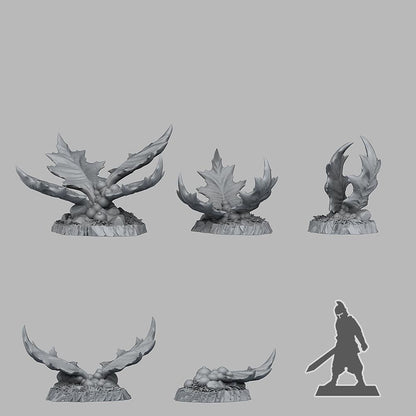 3D Printed Fantastic Plants and Rocks GIANT HOLLY 28mm - 32mm D&D Wargaming