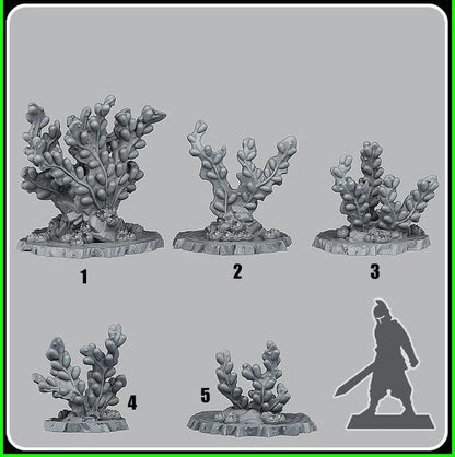3D Printed Fantastic Plants and Rocks Giant Brown Algae 28mm - 32mm D&D Wargaming
