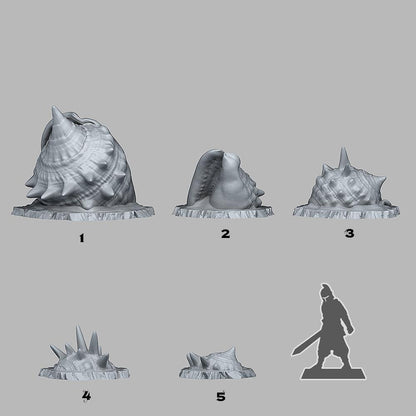 3D Printed Fantastic Plants and Rocks Giant HERMIT'S CRAB SHELL 28mm - 32mm D&D Wargaming