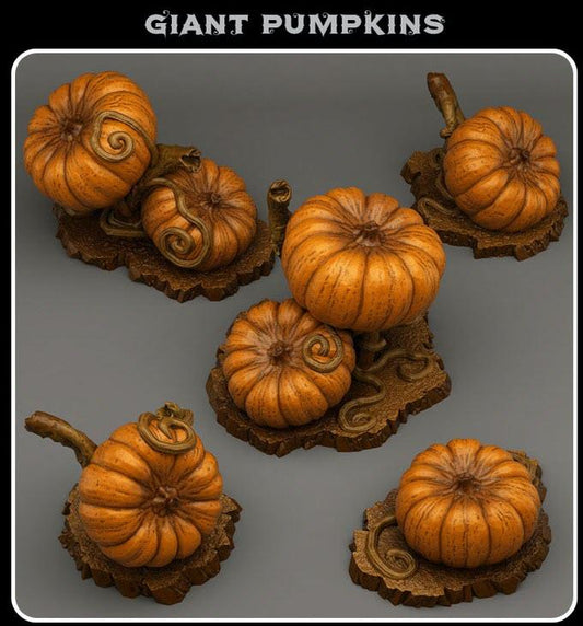 3D Printed Fantastic Plants and Rocks Giant Pumpkins 28mm - 32mm D&D Wargaming
