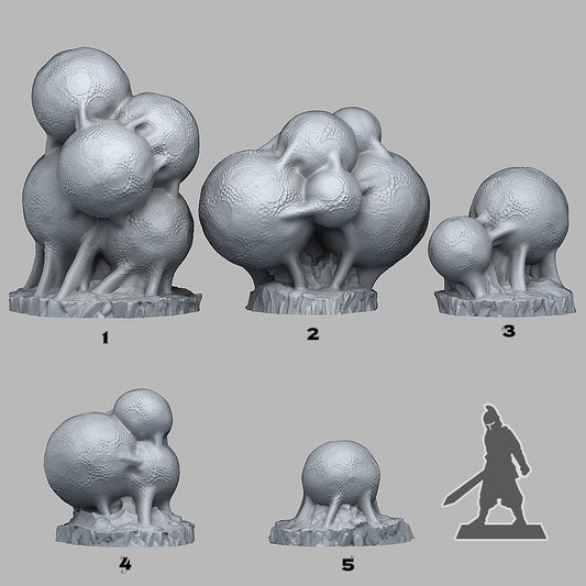 3D Printed Fantastic Plants and Rocks Giant Spider Eggs 28mm - 32mm D&D Wargaming