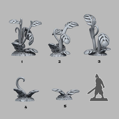 3D Printed Fantastic Plants and Rocks Giant Tropical Plants 28mm - 32mm D&D Wargaming