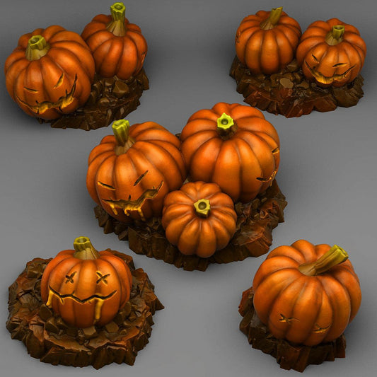 3D Printed Fantastic Plants and Rocks Halloween Pumpkins 28mm - 32mm D&D Wargaming
