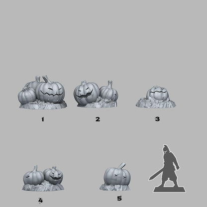 3D Printed Fantastic Plants and Rocks Halloween Pumpkins 28mm - 32mm D&D Wargaming