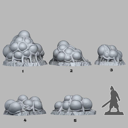 3D Printed Fantastic Plants and Rocks Ice Spider Eggs 28mm - 32mm D&D Wargaming