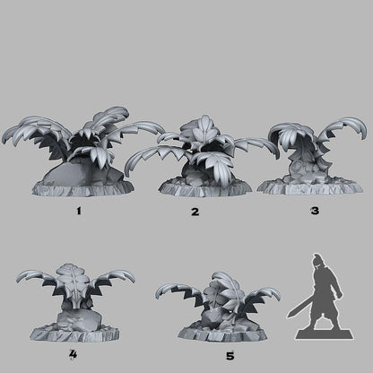 3D Printed Fantastic Plants and Rocks Legendary Celtic Plants 28mm - 32mm D&D Wargaming