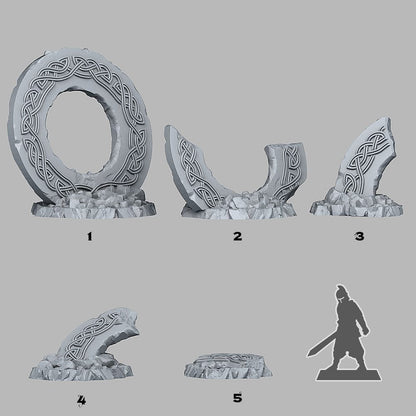 3D Printed Fantastic Plants and Rocks Magic Dwarf Ruins 28mm - 32mm D&D Wargaming