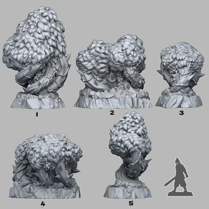 3D Printed Fantastic Plants and Rocks Magical Bramble Trees 28mm - 32mm D&D Wargaming