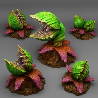 3D Printed Fantastic Plants and Rocks Massive Carnivorous Plants 28mm - 32mm D&D Wargaming