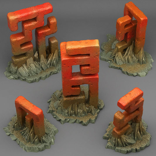3D Printed Fantastic Plants and Rocks Mysterious Asian Stones 28mm - 32mm D&D Wargaming