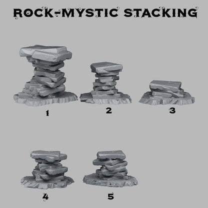 3D Printed Fantastic Plants and Rocks Mystic Stacking 28mm - 32mm D&D Wargaming