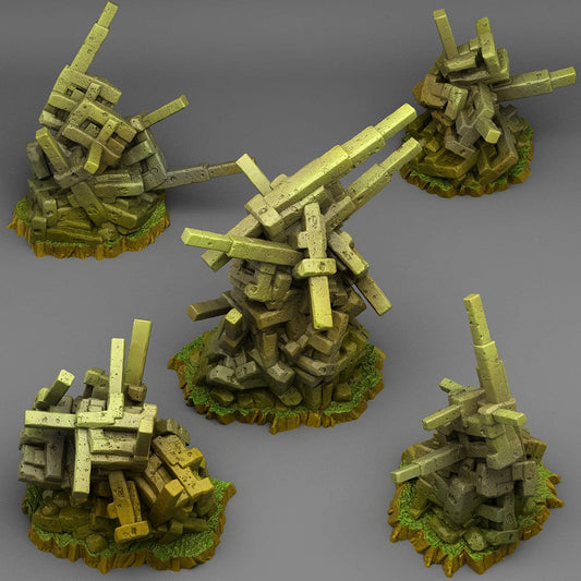 3D Printed Fantastic Plants and Rocks Natural Strap Stones 28mm - 32mm D&D Wargaming