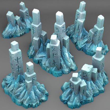 3D Printed Fantastic Plants and Rocks Northmen Ruins 28mm - 32mm D&D Wargaming