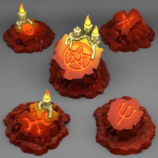3D Printed Fantastic Plants and Rocks Occult Sacrifice Stones 28mm - 32mm D&D Wargaming