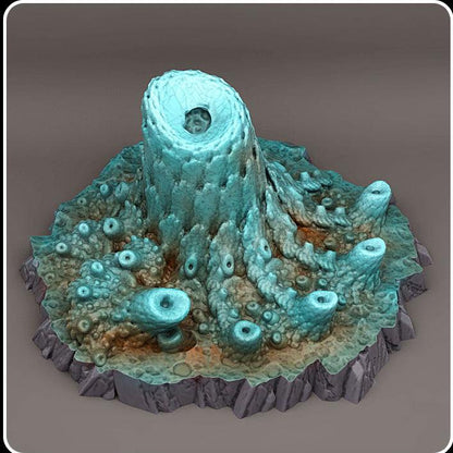 3D Printed Fantastic Plants and Rocks Ocean Sea Terrain Set 28mm - 32mm D&D Wargaming