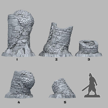 3D Printed Fantastic Plants and Rocks Overgrown Cisterns 28mm - 32mm D&D Wargaming