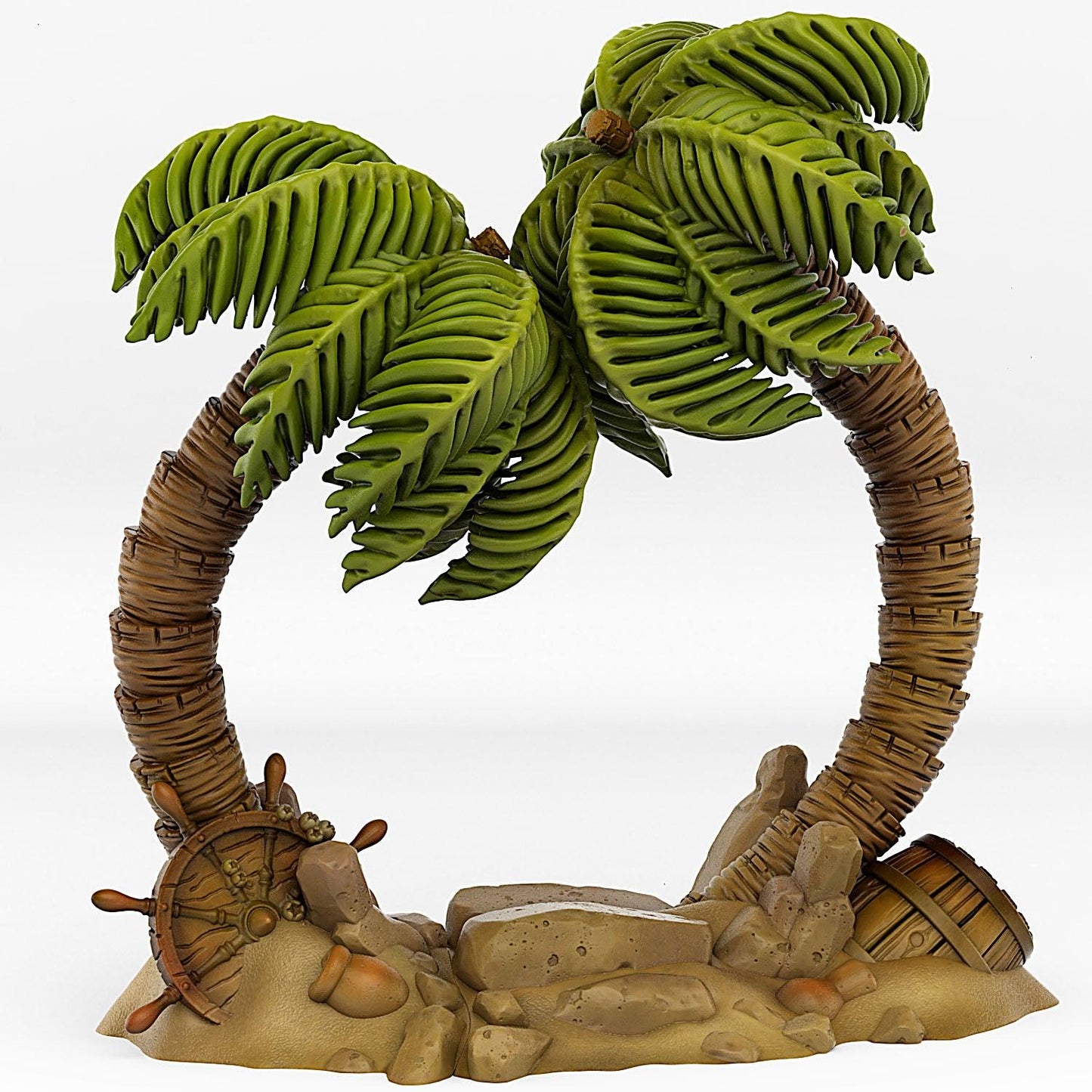 3D Printed Fantastic Plants and Rocks Pirate Island Portal With Its Pirate Skull Effect 28mm - 32mm D&D Wargaming