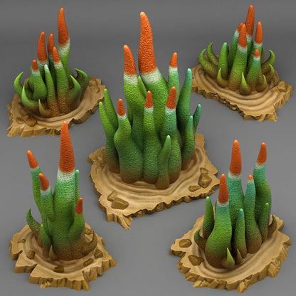 3D Printed Fantastic Plants and Rocks Poisonous Feeler Cactus 28mm - 32mm D&D Wargaming