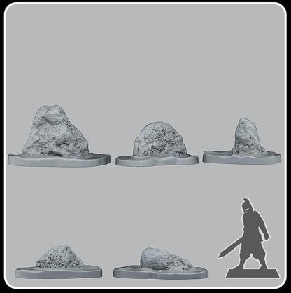 3D Printed Fantastic Plants and Rocks Reef Stones 28mm - 32mm D&D Wargaming