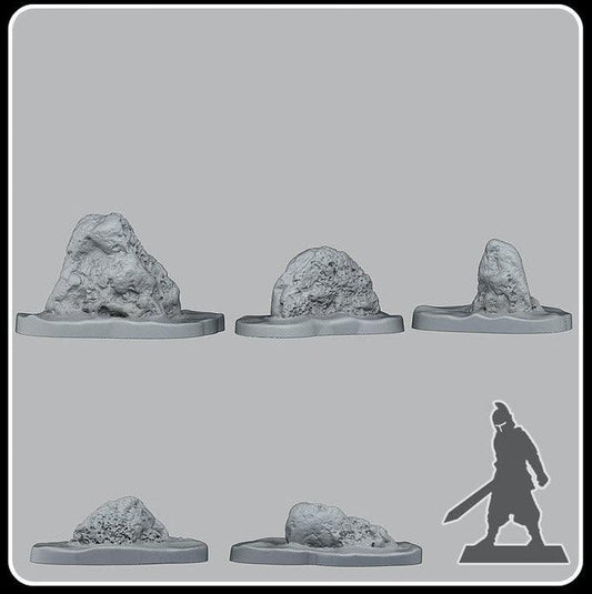 3D Printed Fantastic Plants and Rocks Reef Stones 28mm - 32mm D&D Wargaming