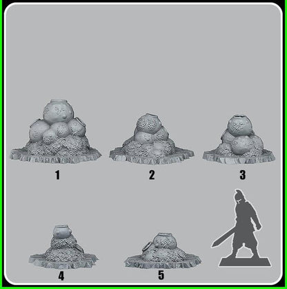 3D Printed Fantastic Plants and Rocks Sci Fi Plants 28mm - 32mm D&D Wargaming
