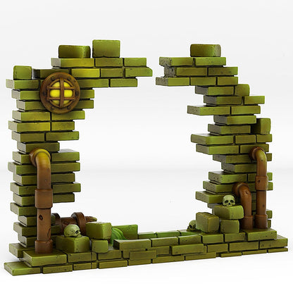 3D Printed Fantastic Plants and Rocks  Sewer Portal With Its Toxic Liquid Effect 28mm - 32mm D&D Wargaming