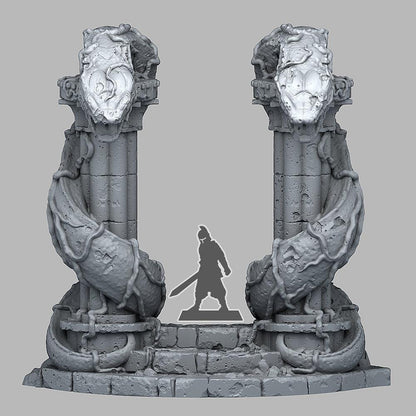 3D Printed Fantastic Plants and Rocks Snake God Portal 28mm - 32mm D&D Wargaming