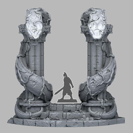 3D Printed Fantastic Plants and Rocks Snake God Portal 28mm - 32mm D&D Wargaming