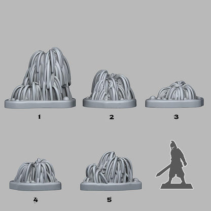 3D Printed Fantastic Plants and Rocks Strange Swamp Willows 28mm - 32mm D&D Wargaming