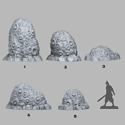 3D Printed Fantastic Plants and Rocks Underdark Eyes Plants 28mm - 32mm D&D Wargaming
