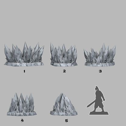 3D Printed Fantastic Plants and Rocks Vampiric Crystals 28mm - 32mm D&D Wargaming