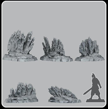 3D Printed Fantastic Plants and Rocks Venusian Corals 28mm - 32mm D&D Wargaming
