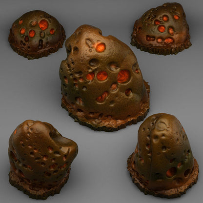3D Printed Fantastic Plants and Rocks Volcano Rocks 28mm - 32mm D&D Wargaming