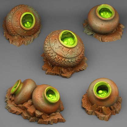3D Printed Fantastic Plants and Rocks Witch Cauldron 28mm - 32mm D&D Wargaming