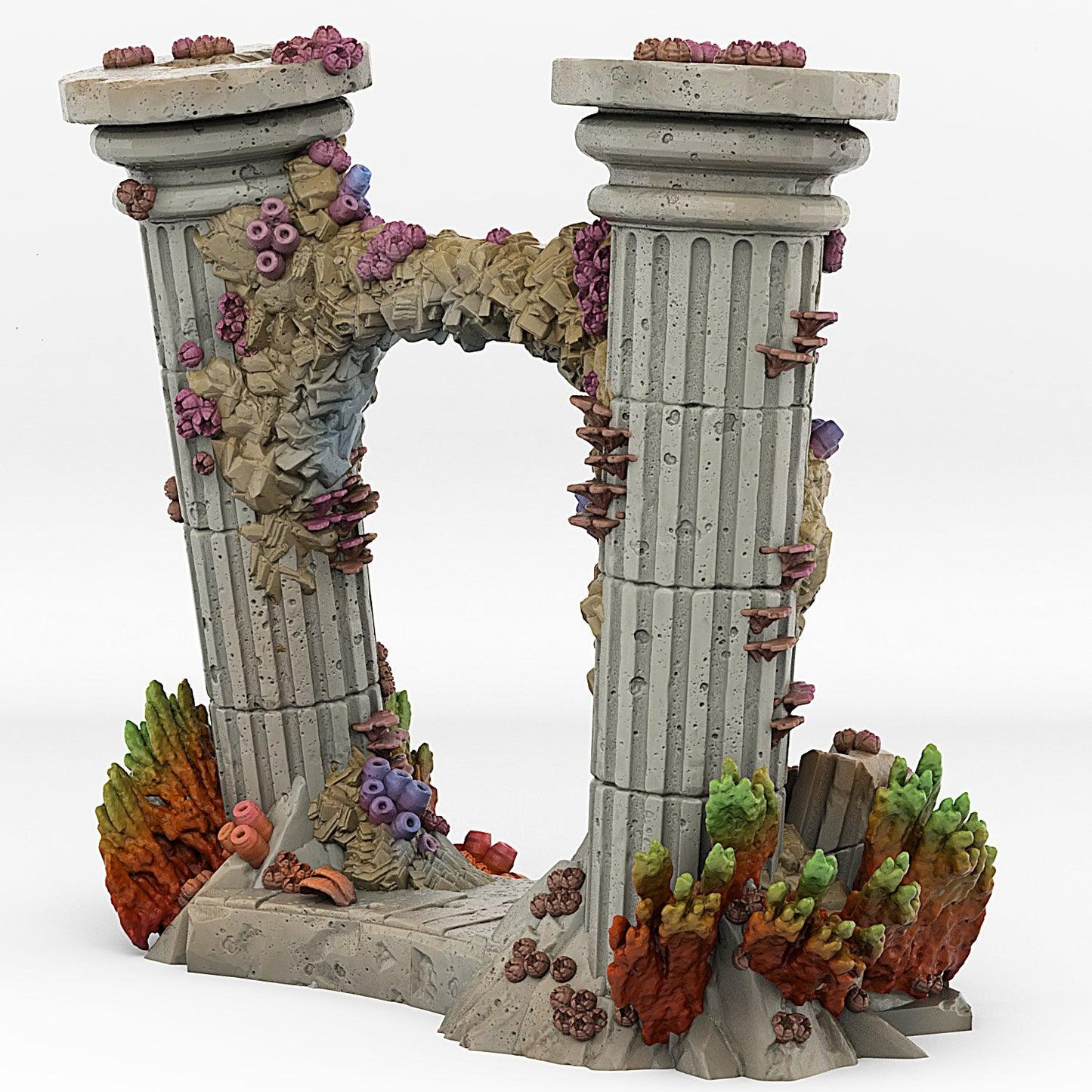 3D Printed Fantastic Portals and Effects Underwater Temple Portal 28mm - 32mm D&D Wargaming