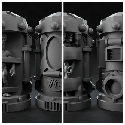 3D Printed Nafarrate Alien Capsule Set Space Orcs 28 32 mm D&D