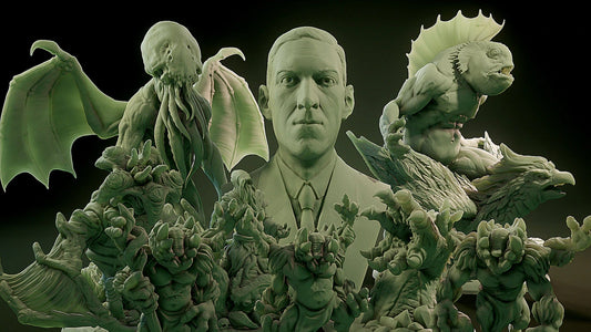 3D Printed Nafarrate Baby Sea Dragon Lovecraftian Bestiary 28 32 mm D&D