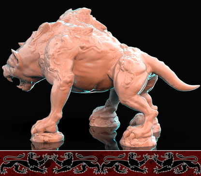 3D Printed Nafarrate Cerberus Bestiary Creatures Volume 1 28mm 32mm D&D